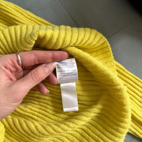 See by Chloe | Yellow Alpaca Crew Neck Sweater | Size S - Picture 5 of 5